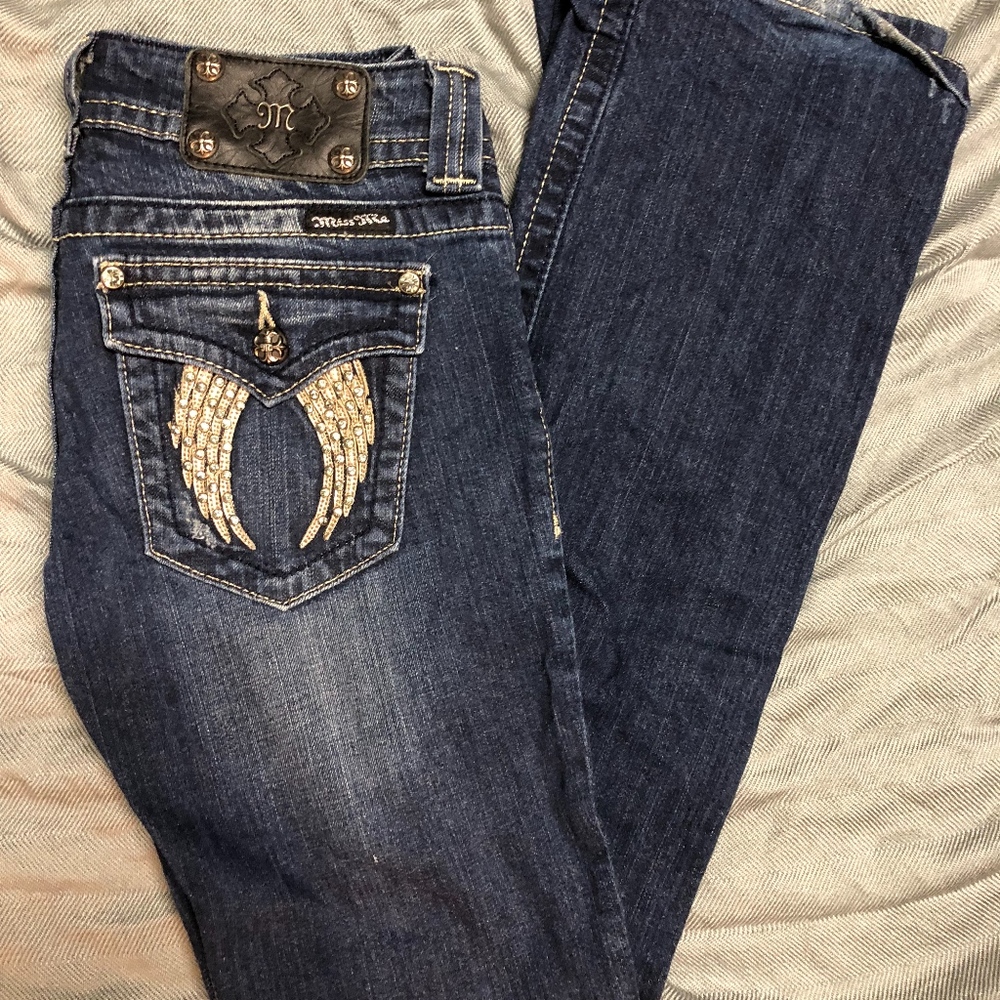 Miss Me Fallen Angel Boot Cut Jeans